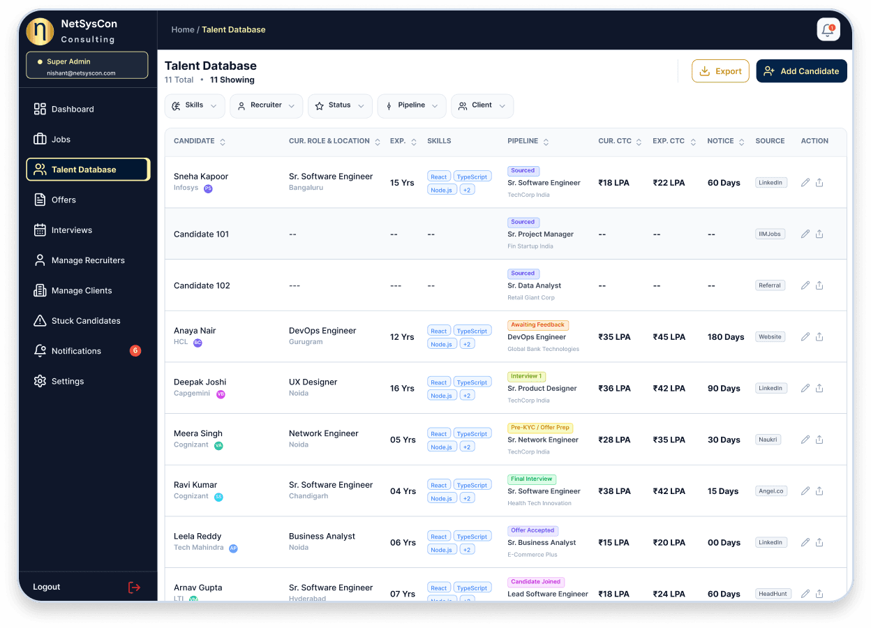 NetSysCon screenshot 2 - Representative platform workspace illustration showing dashboards, records and connected workflows.
